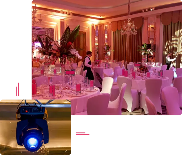 Lighting Hire for Gala Dinners in London