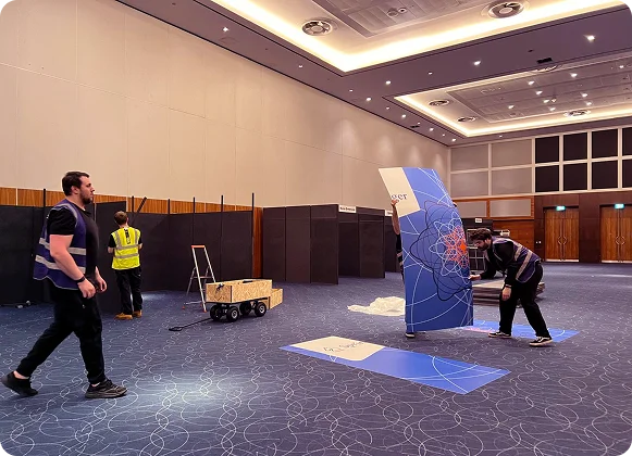 Display board hire by EMS Events