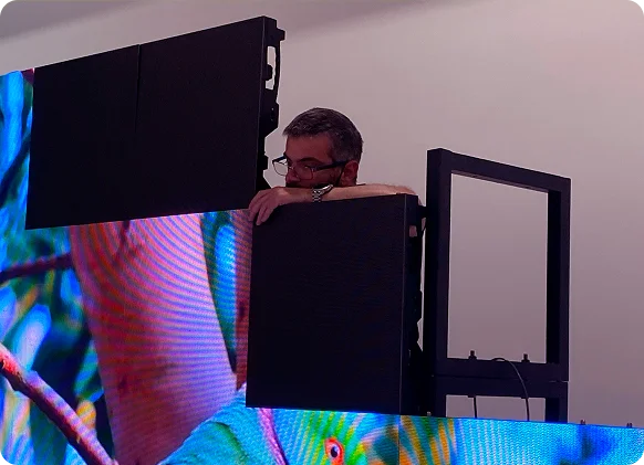 LED video wall hire by EMS Events