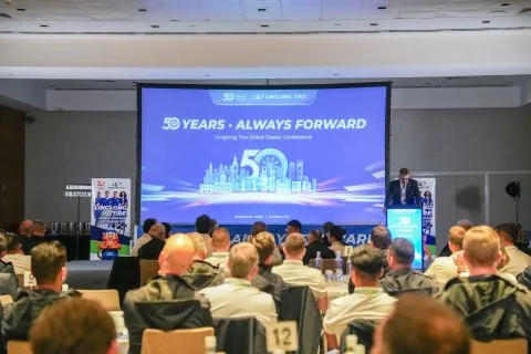 Linglong Tire 50 Years Always Forward Global Dealer Conference stage London