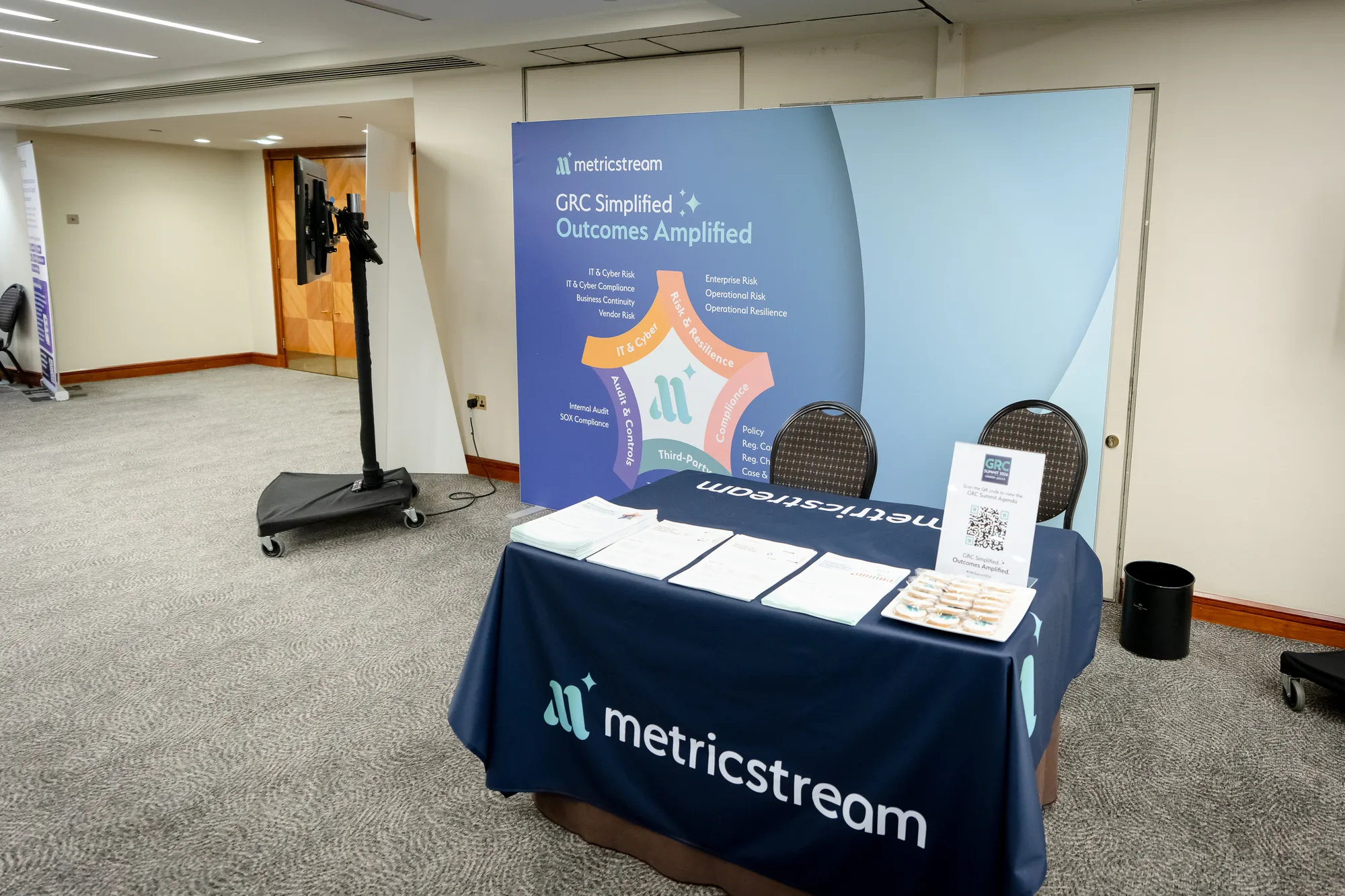 metricstream-stand-build-branded-graphics-grc-summit-london-2026