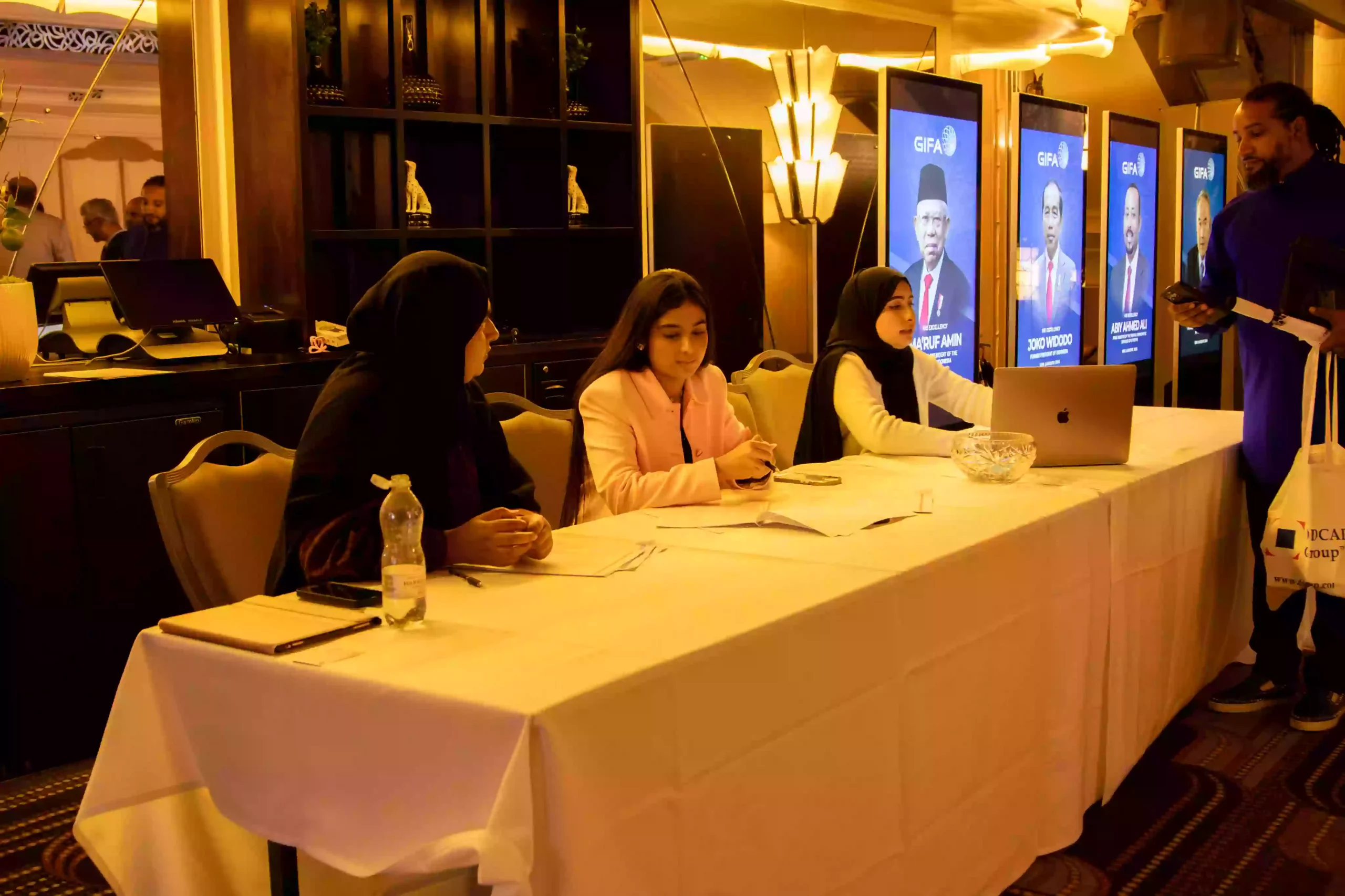 Welcome desk at GIFA 2026 in London